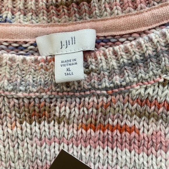 J.Jill Multi Colored Cotton Tunic Sweater - Picture 5 of 12